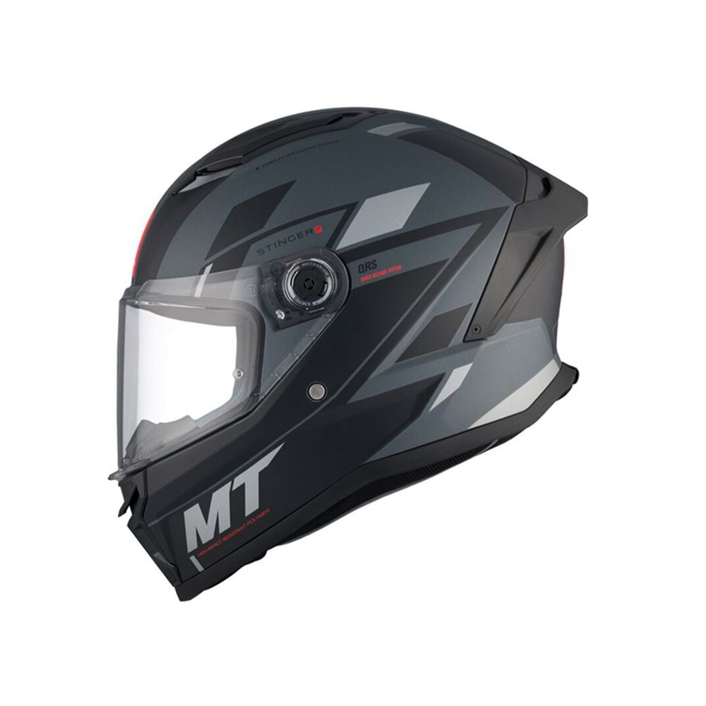 MT Kask Stinger 2 ZIVZE C2 Motosiklet Kaskı Mat Siyah - XL Beden