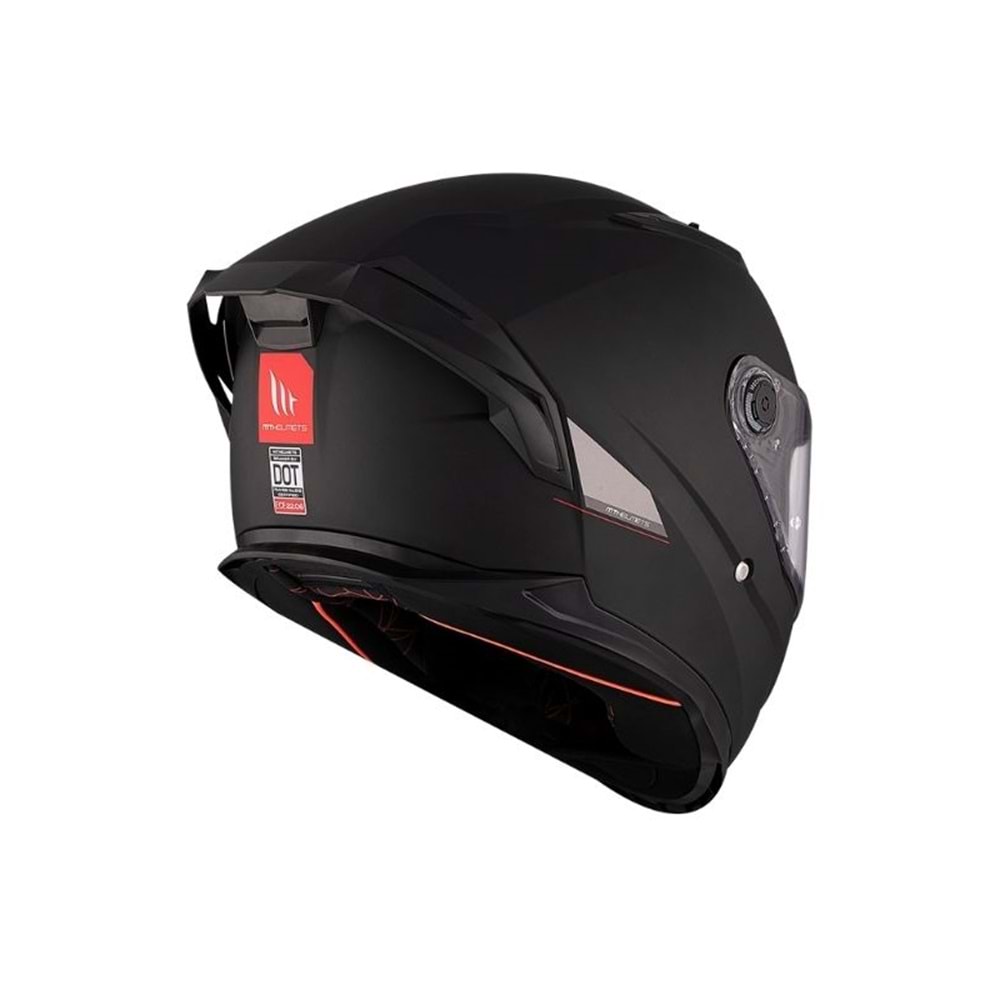 MT Kask Braker A1 Mat Siyah Motosiklet Kask - 2XL Beden