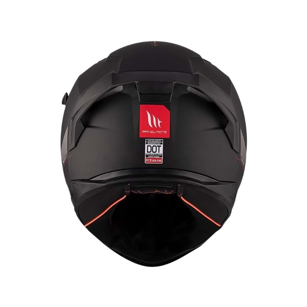 MT Kask Braker A1 Mat Siyah Motosiklet Kask - 2XL Beden