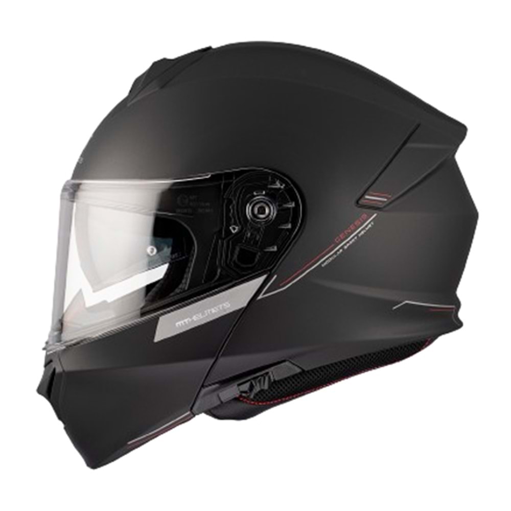 MT Kask Genesis Sv A1 Solıd Mat Siyah - XL Beden