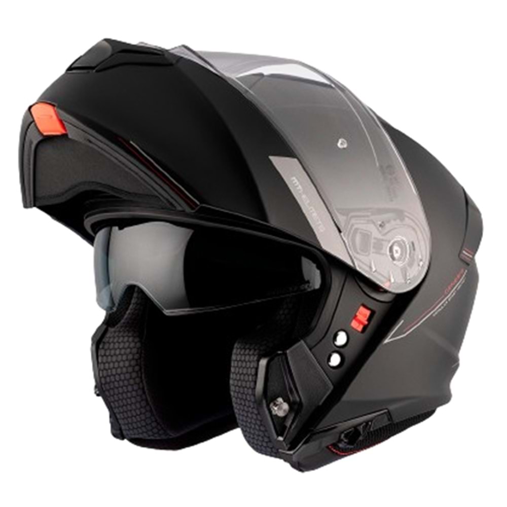 MT Kask Genesis Sv A1 Solıd Mat Siyah - XL Beden