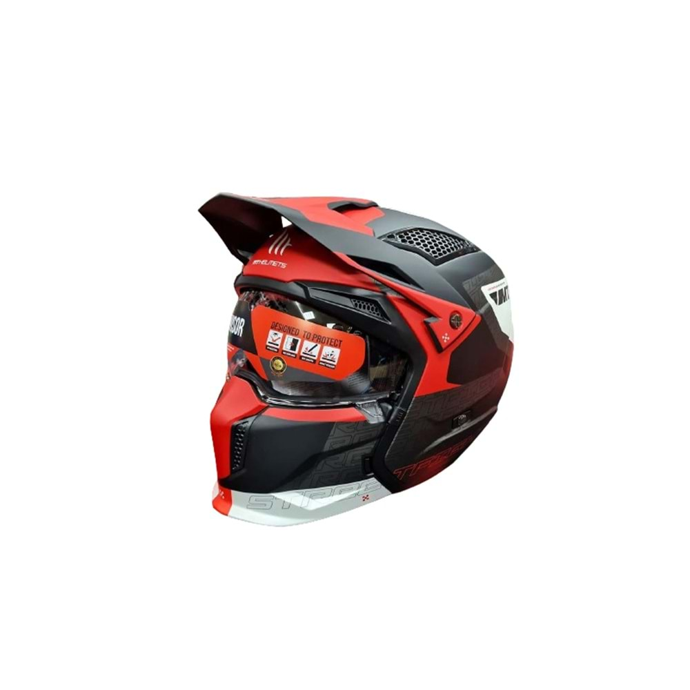 Kask Mt Street Fıghter Sv Totem B15 Mat İnci Kırmızı - XXL Beden