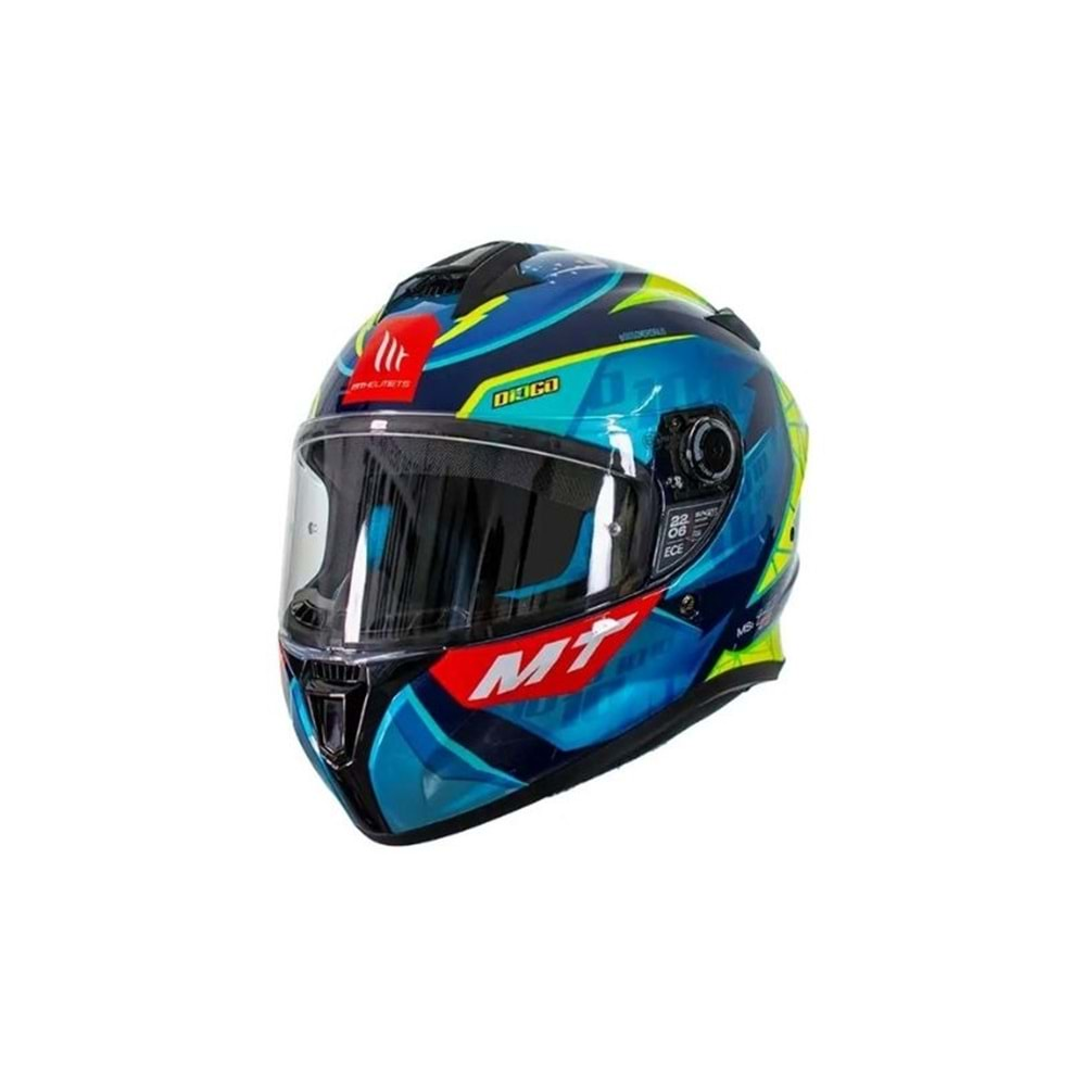 Kask Mt Targo S Dıogo Moreıra C7 Parlak Mavi - L Beden