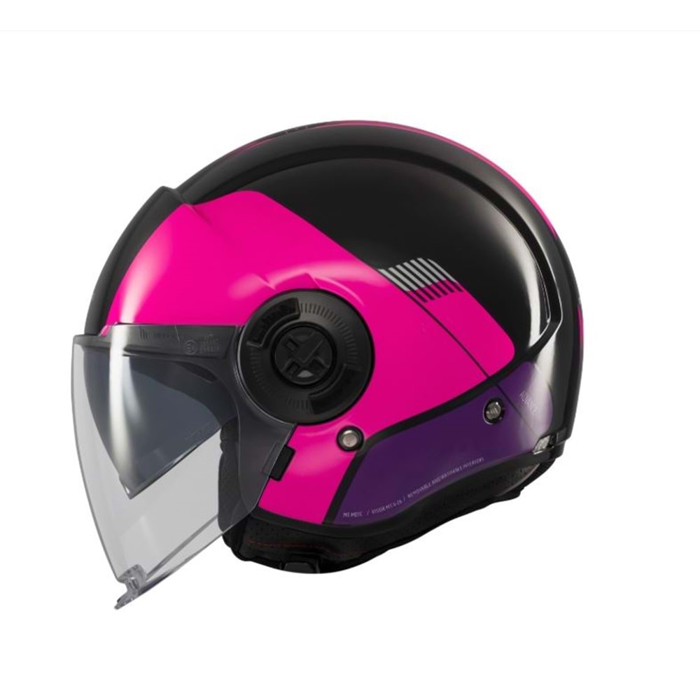 Mt Kask Vıale Sv S Advance B58 Parlak Motosiklet Kaskı - PEMBE - M Beden