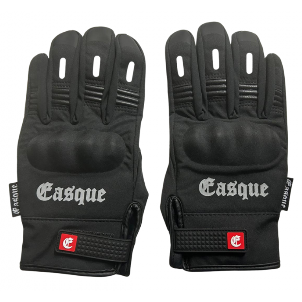 Casque Motosiklet Eldiveni Reflektörlü Sertifikalı Tam Koruma - SİYAH - M Beden