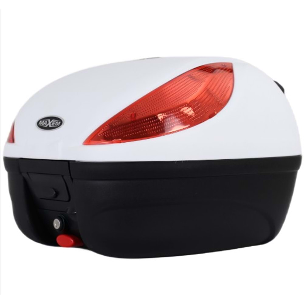 MAXEM SL35 SIRTLIKLI TOPCASE MOTOSİKLET ÇANTASI 35 LİTRE BEYAZ