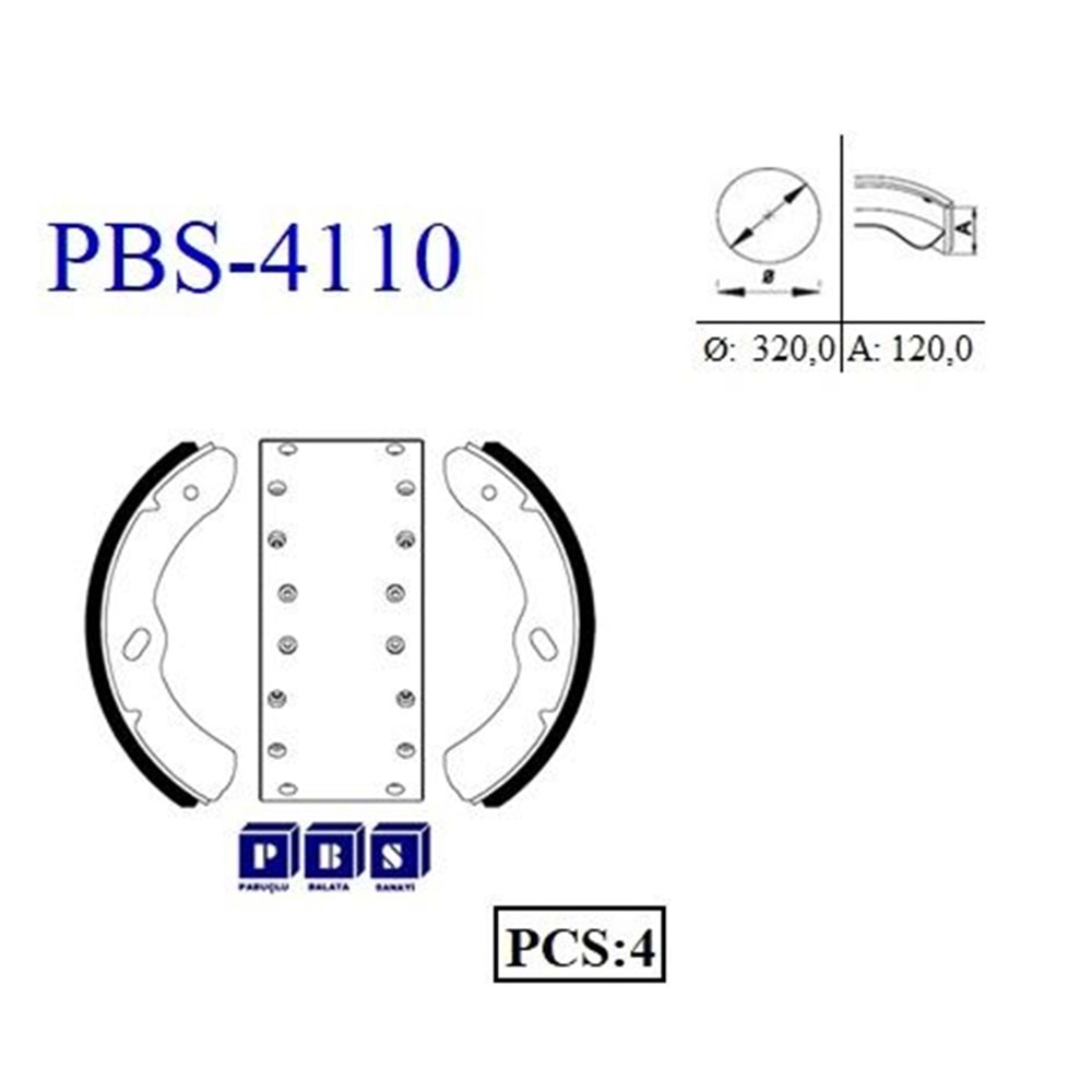 Kampana Balata Isuzu NQR, Turkuaz EM Ön Arka - PBS