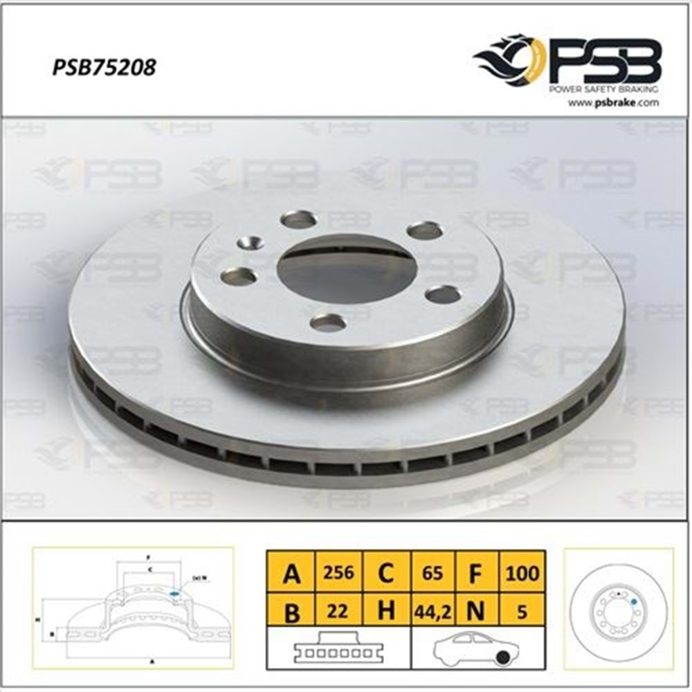 Fren Diski Vw Polo, Seat Ibiza, Skoda Scala, Audi A1 Ön (SPOR) - 256 MM