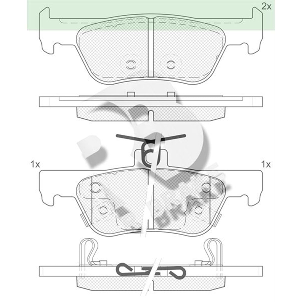 Disk Balata Honda Jazz V 20> Arka