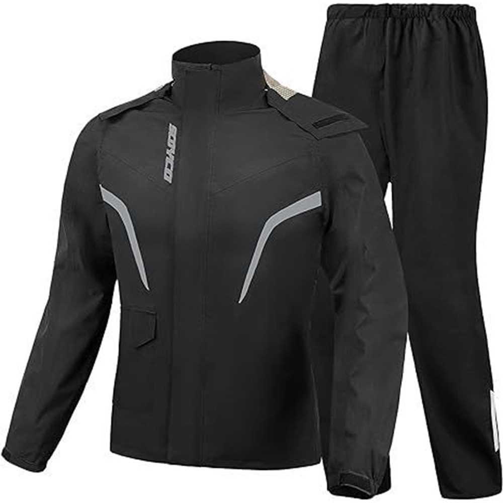 MOTOSİKLET YAĞMURLUK TAKIM SCOYCO - SİYAH - XXXXL BEDEN