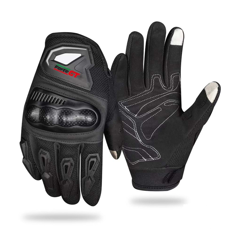 FORTE GT RS02 MOTOSİKLET ELDİVENİ SİYAH