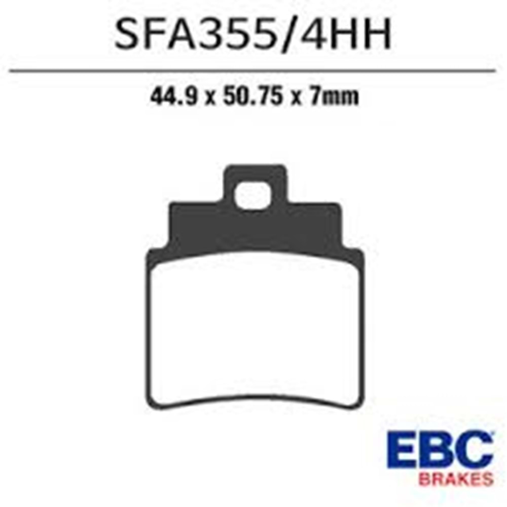 EBC SFA355-4HH SİNTERLİ FREN DİSK BALATASI Ön (4 ADET) Joymax 250 i, Gts 250 İe Evo