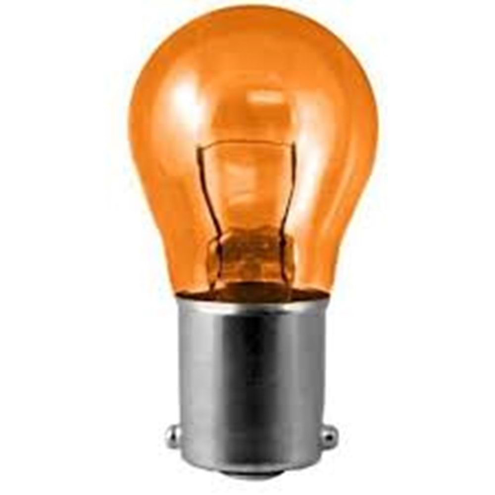 AMPUL SİNYAL DÜZ 12V 21W 93 TEK DUY SARI