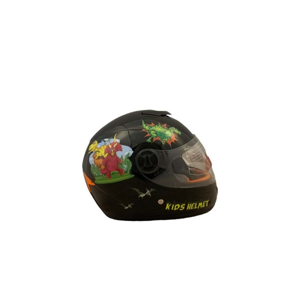 Çocuk Kaskı Full Face - Siyah - S