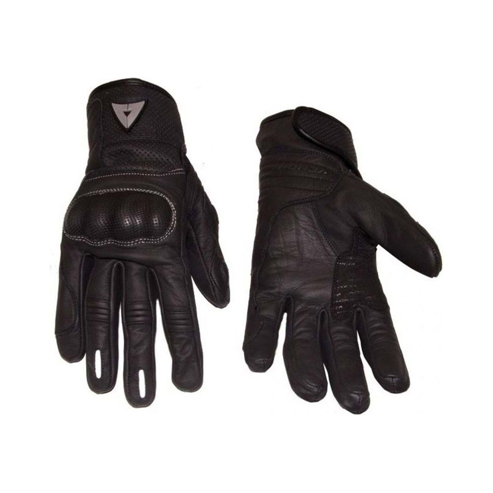 Venom 9023 Deri Motosiklet Eldiveni Siyah - M Beden