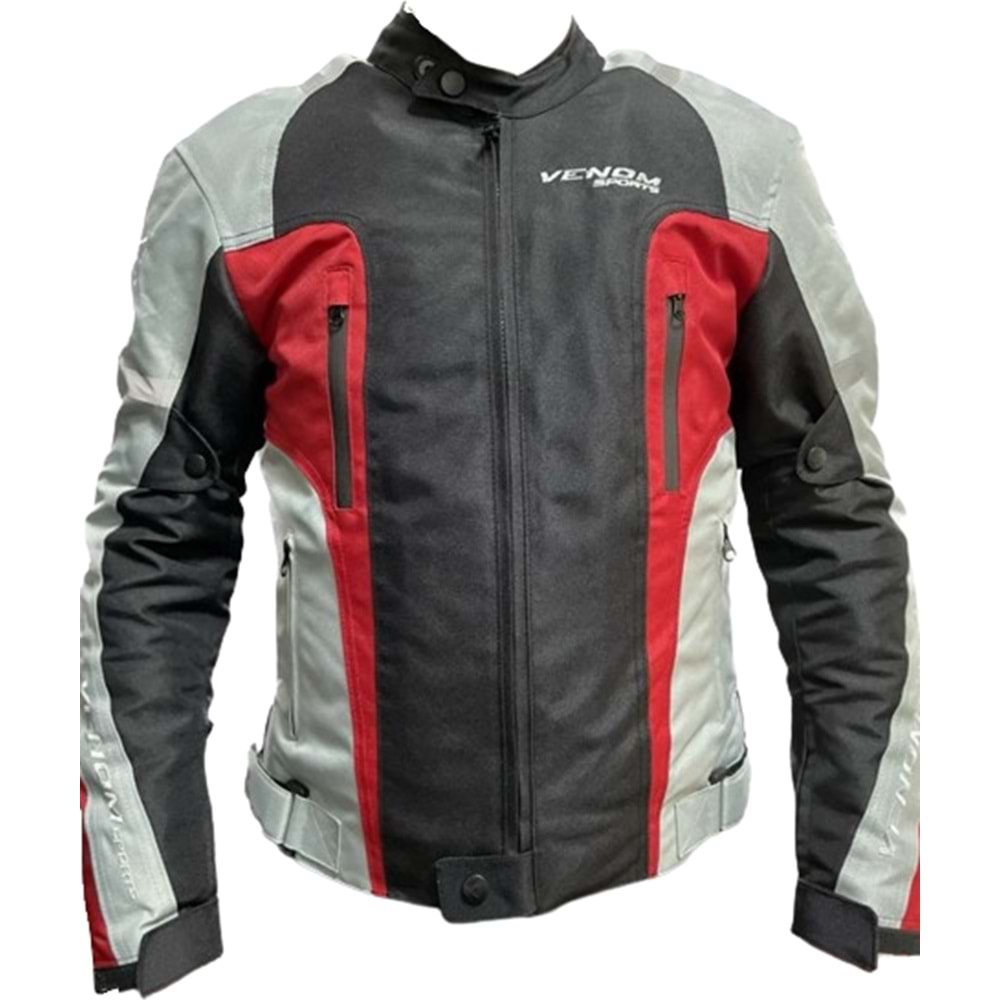 Motosiklet Montu Air Racing Dört Mevsim Beyaz Kırmızı - L Beden