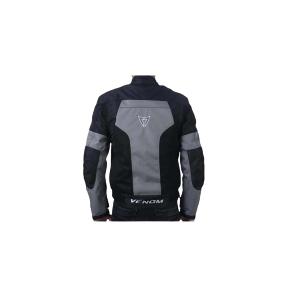 Venom Dynamıc Motosiklet Montu Fileli Siyah-Gri - L Beden