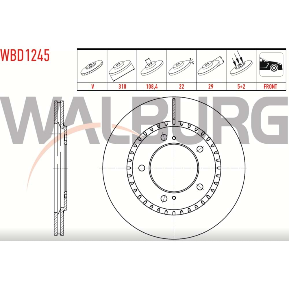 Fren Diski Suzuki Grand Vitara Ön - 310 MM - WALBURG