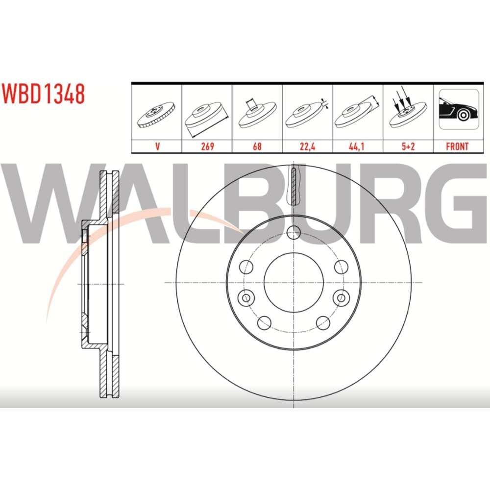 Fren Diski Renault Megane, Dacia Duster Ön - 269 MM - WALBURG