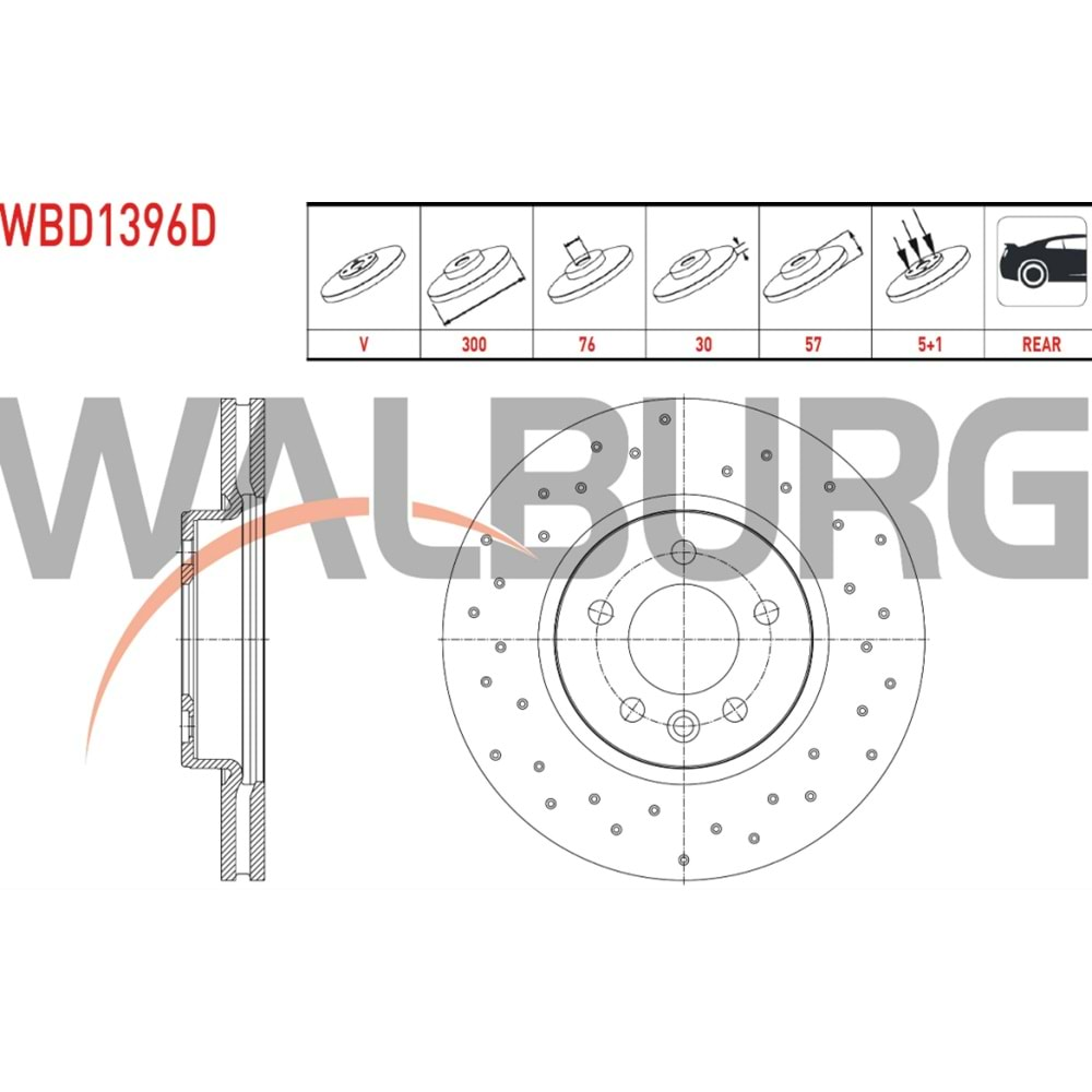 Fren Diski Vw Amarok 3.0 TDİ V6 17> Ön (SPOR) - 331 MM - WALBURG