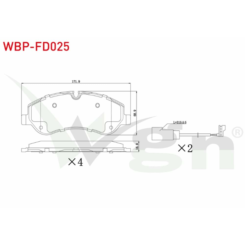 Disk Balata Ford Tourneo Custom, Transit Ön -