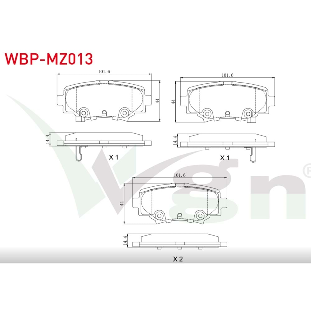 Disk Balata Mazda 3 Arka - WAGEN