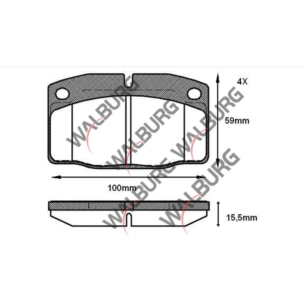 Disk Balata Opel Vectra A 1.4 Ön - WALBURG