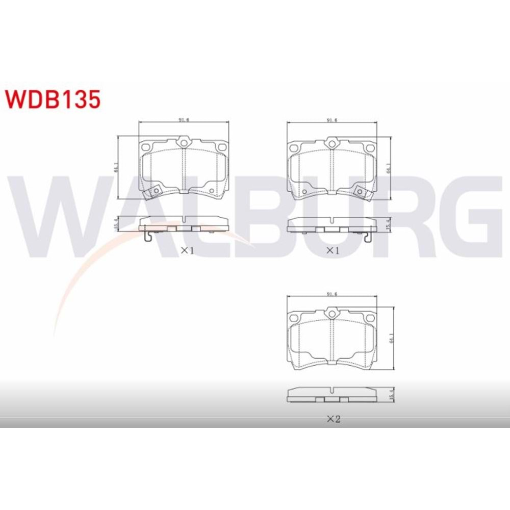 Disk Balata Mazda 323 III, 323 IV, 323 V Ön - WALBURG