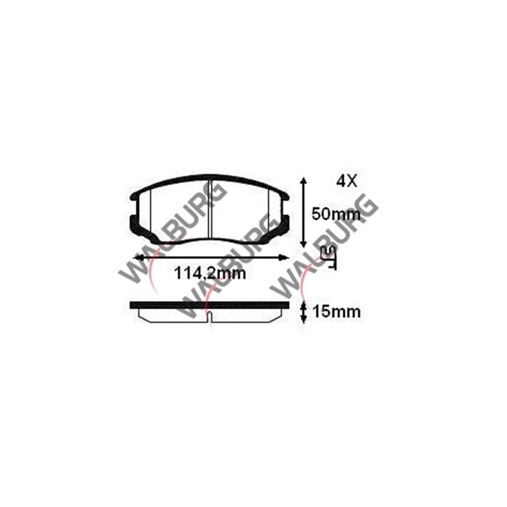 Disk Balata Daihatsu TERioS (J1) 1.3 DX Ön - WALBURG