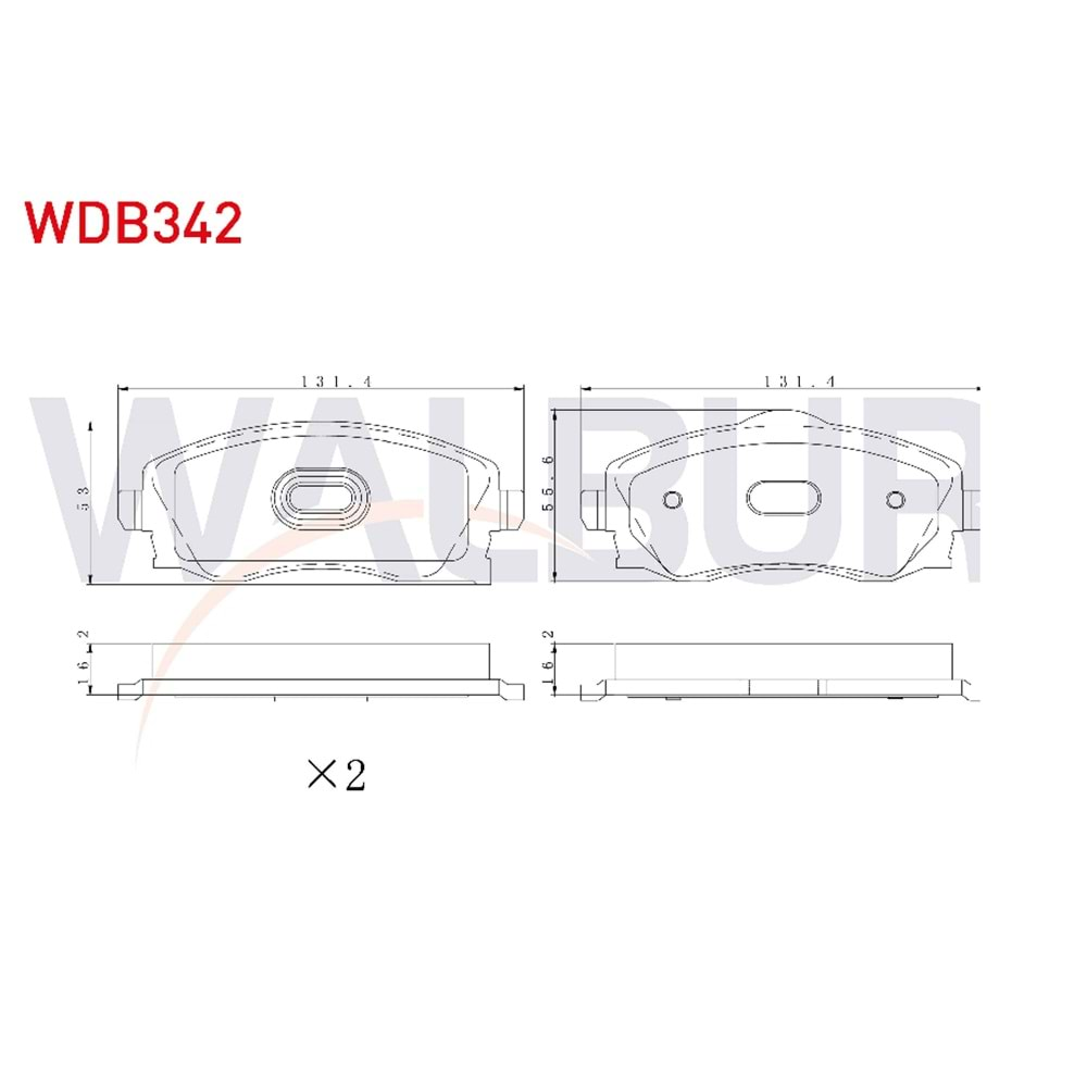 Disk Balata Opel Combo, Corsa C Ön - WALBURG