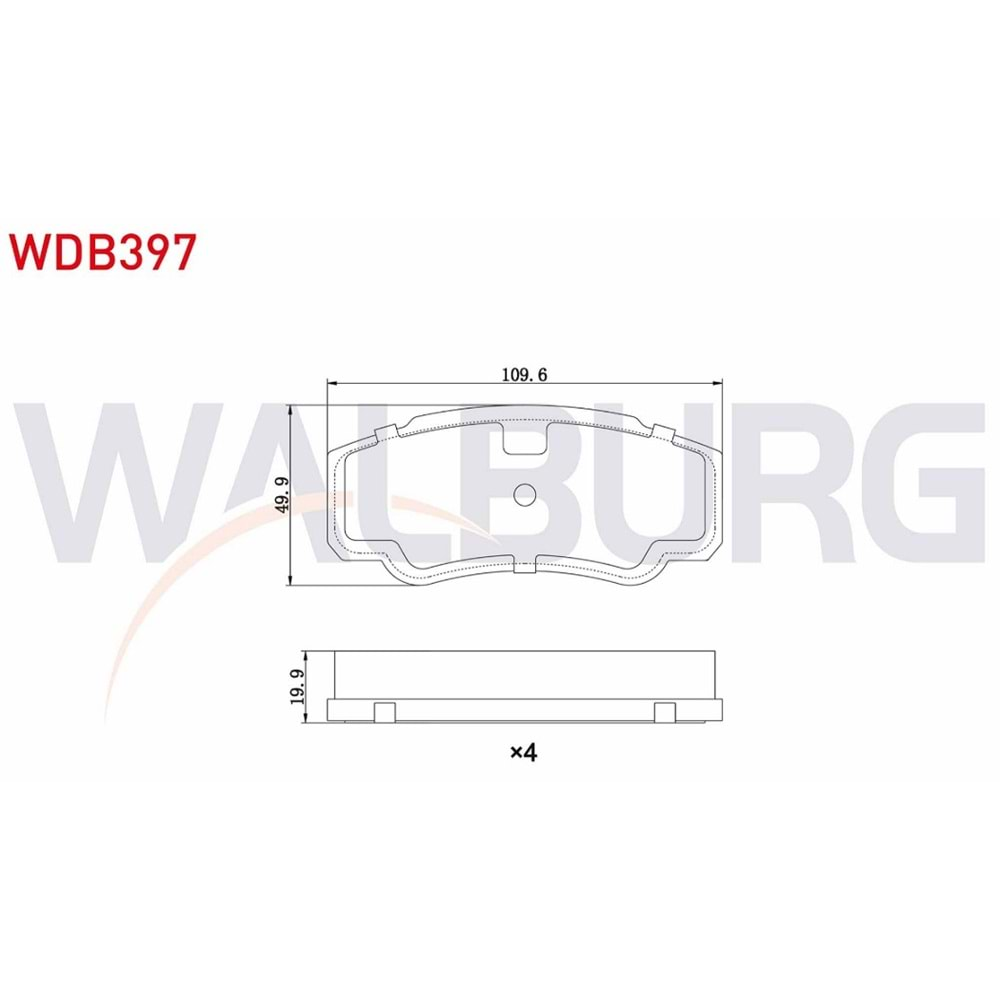 Disk Balata Fiat Ducato, Peugeot Boxer, Citroen Jumper Arka - WALBURG