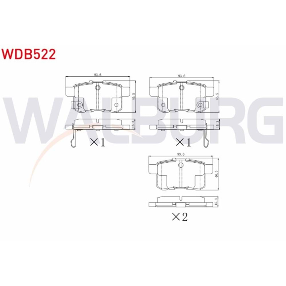 Disk Balata Honda Accord VIII Arka