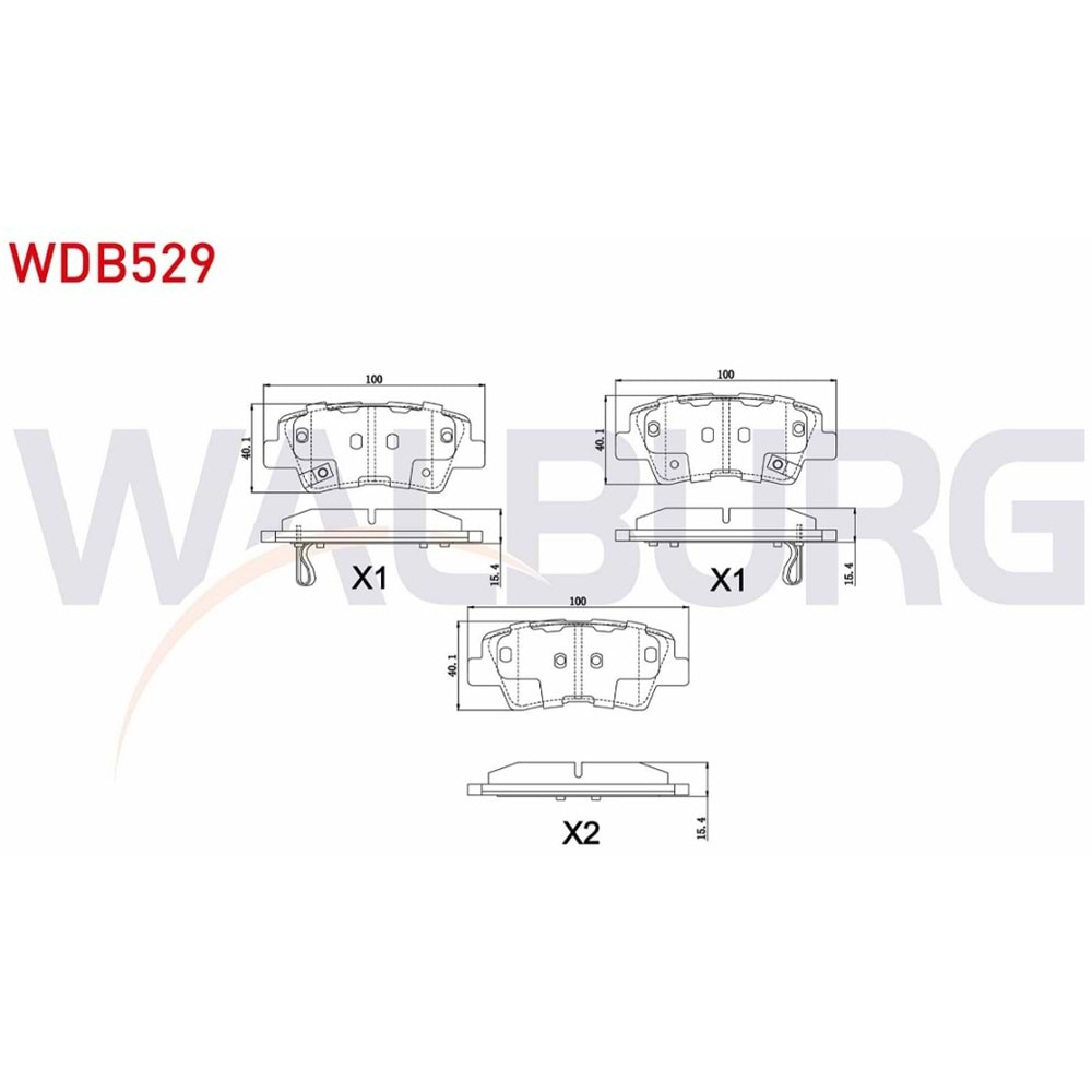 Disk Balata Hyundai ELantra, Accent Blue, Kia SOUL Arka - WALBURG