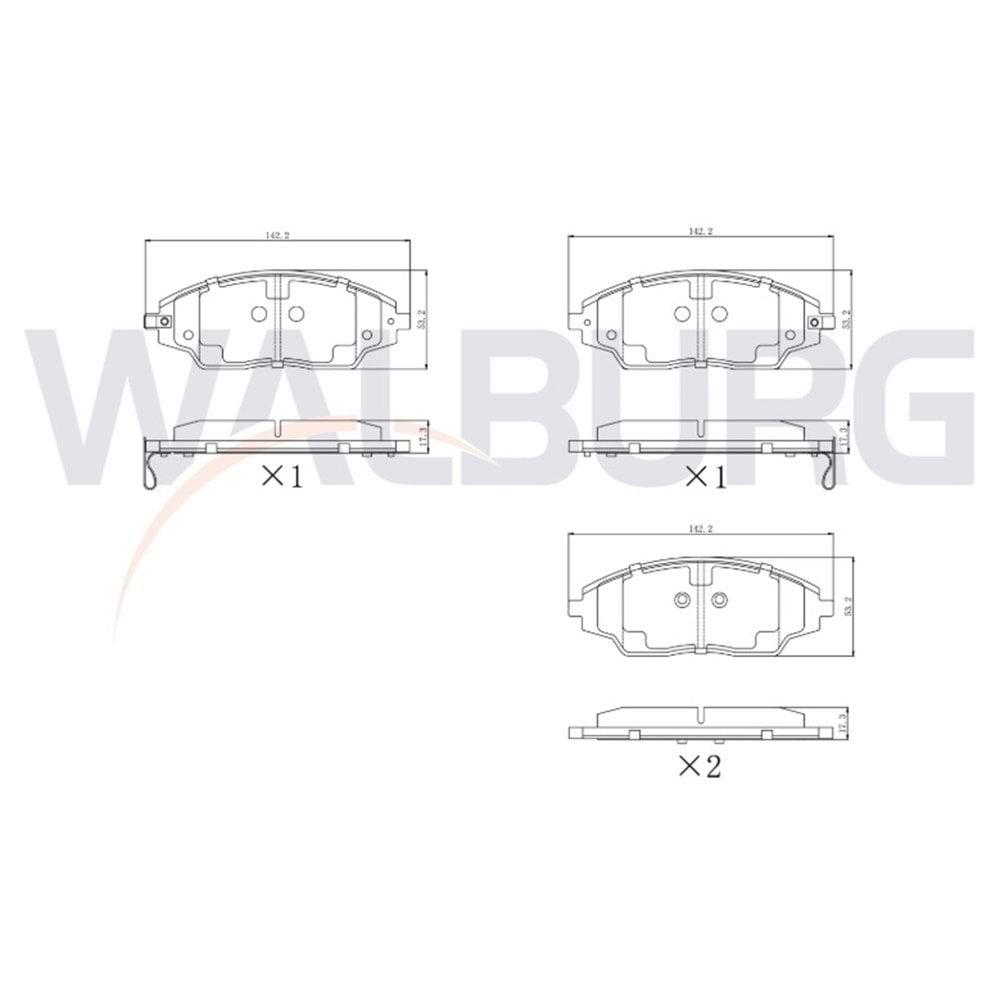 Disk Balata Chevrolet Aveo (T300) 1.2 Ön - WALBURG