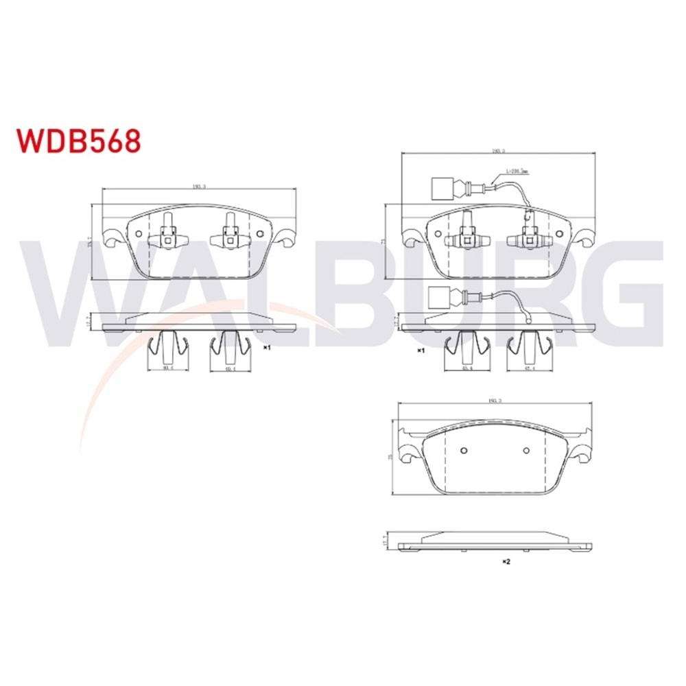 Disk Balata Vw Transporter V, VI, MULTİVAN V Ön - WALBURG