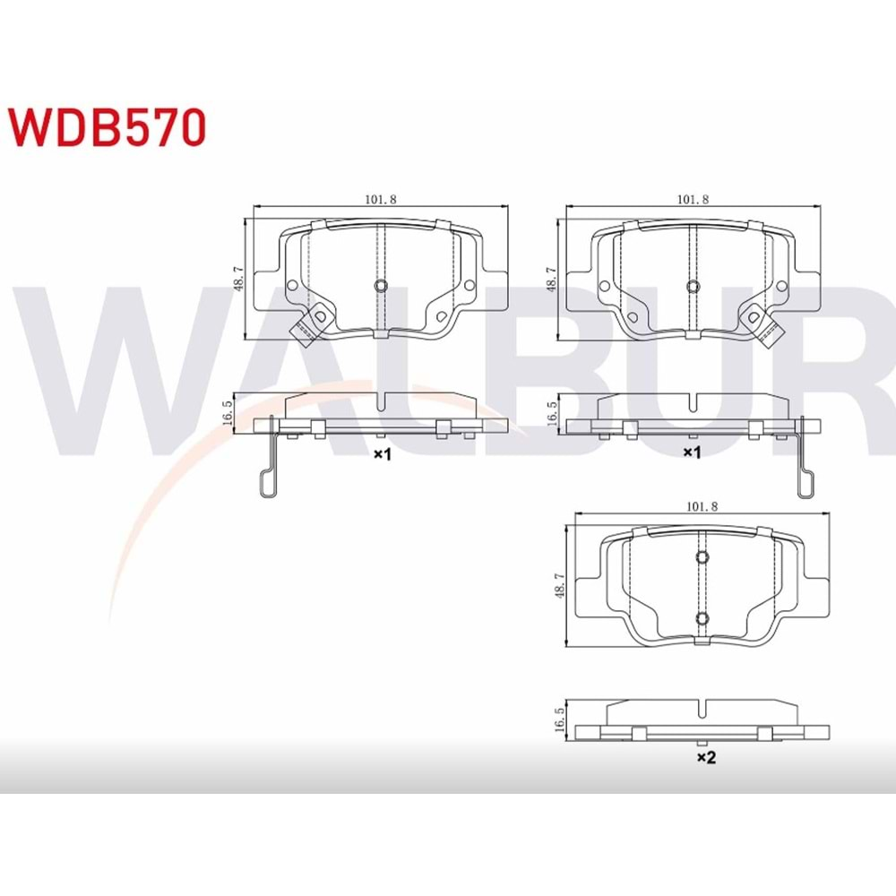 Disk Balata Toyota Verso Arka - WALBURG