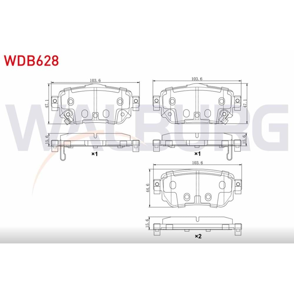 Disk Balata Renault Kadjar, Nissan X-Trail, Qashqai Arka - WALBURG