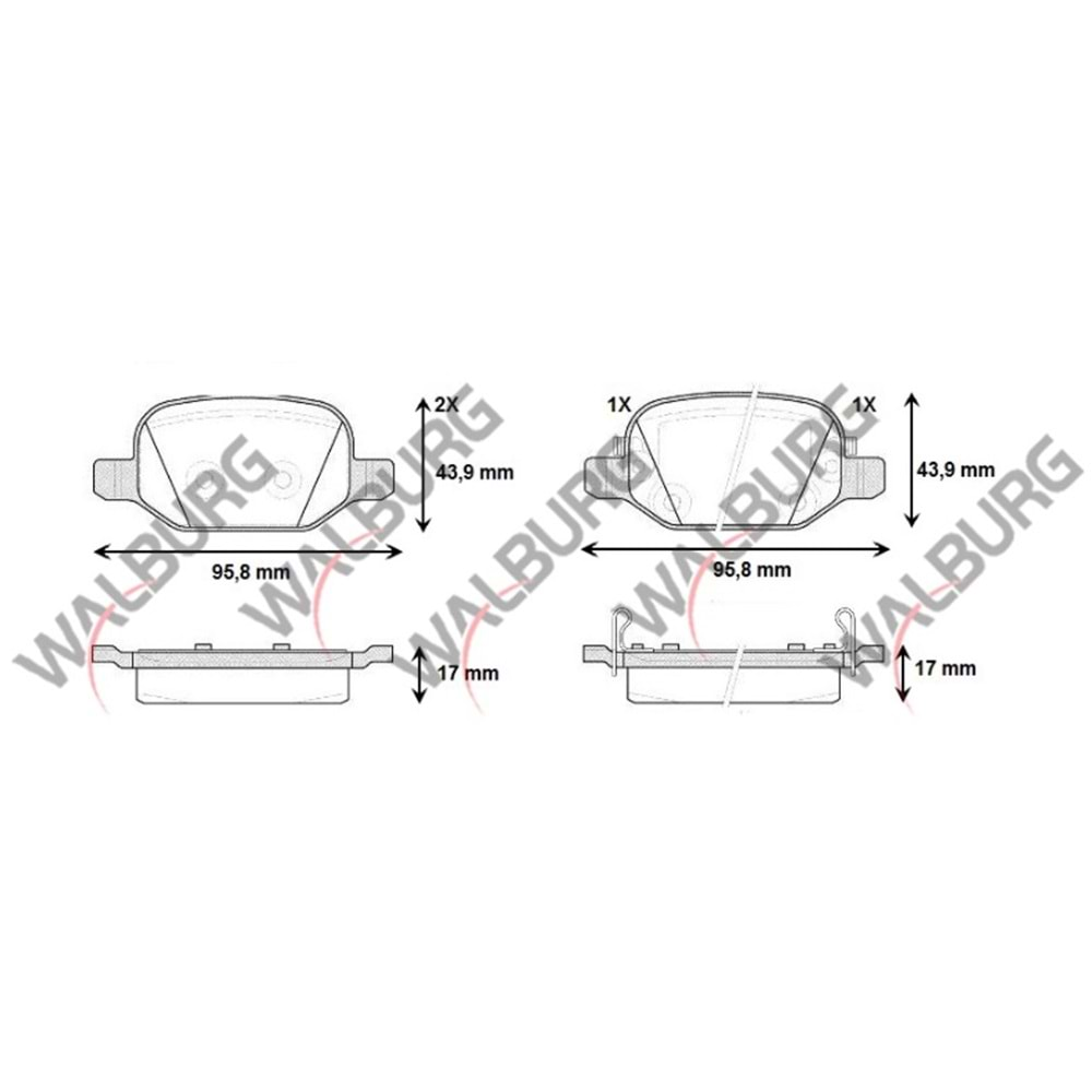 Disk Balata Fiat 500L Arka - WALBURG