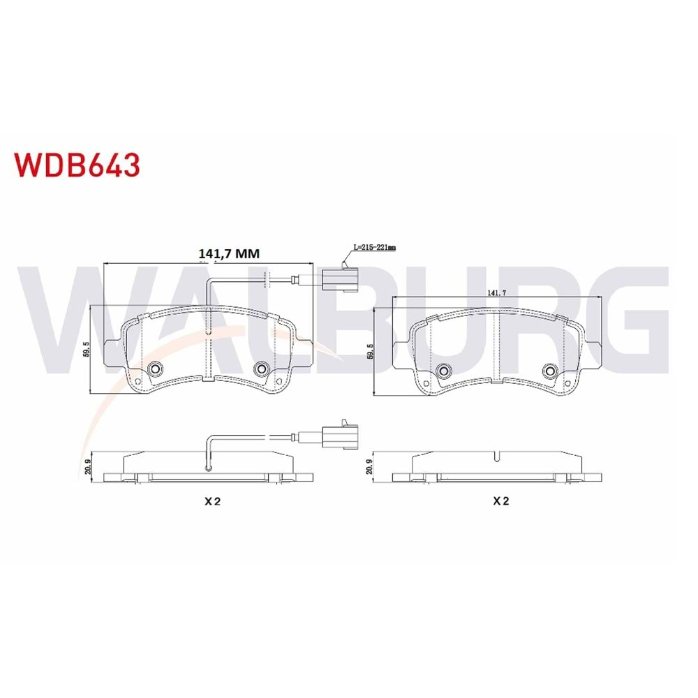 Disk Balata Fiat Ducato 2.0, Citroen Jumper, Peugeot Boxer - WALBURG