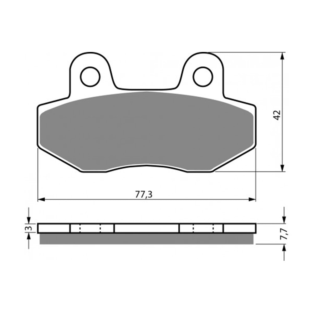 DİSK BALATA ÖN İNCE 7 MM SCOOTER 125 150 CC, GT250, GV250, 151RS