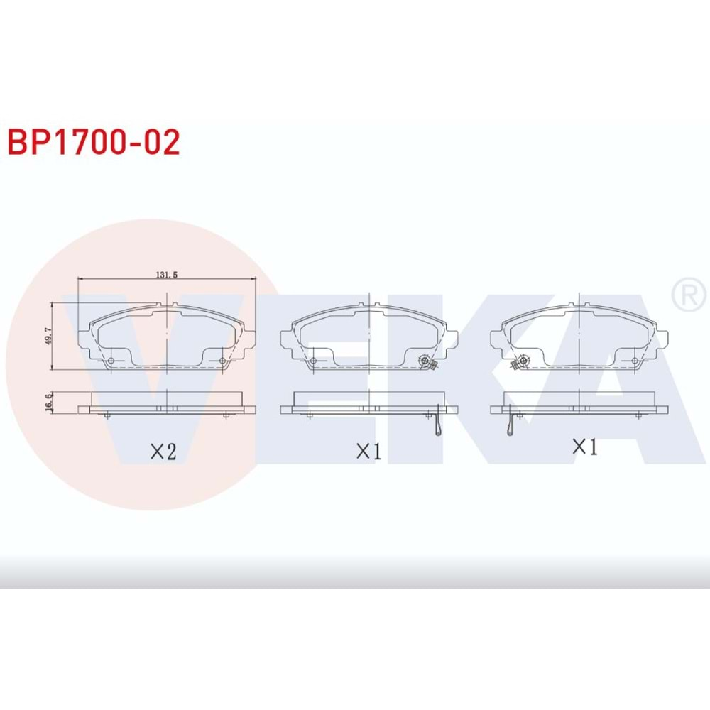 Disk Balata Honda Accord VII Ön - YOKO