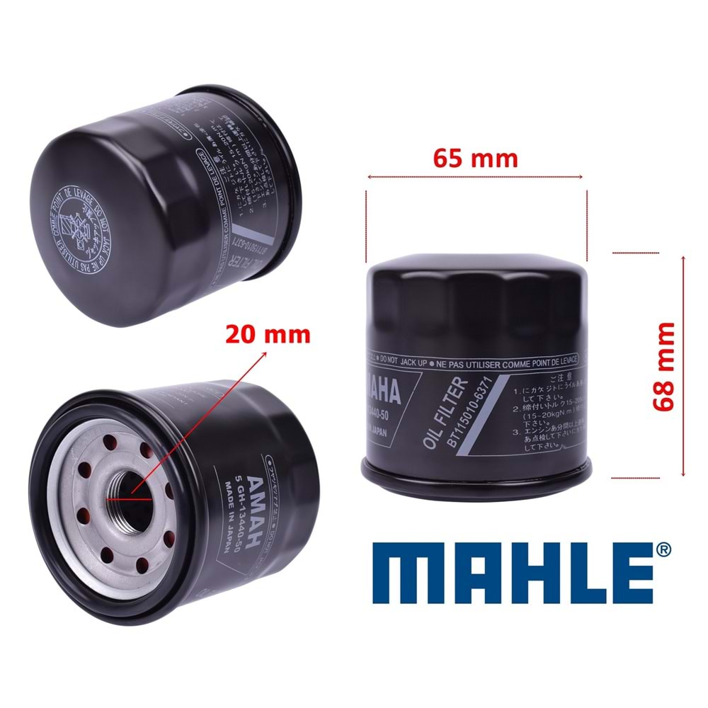 YAĞ FİLTRESİ MAHLE YAMAHA MT-25 R25 OC 1081 (HF204)