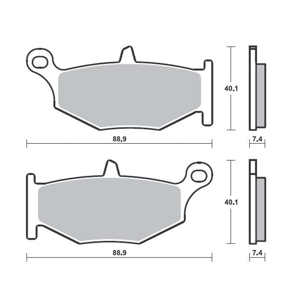 SPD S3059 ORGANİK BALATA GSXR600, GSXR750, GSXR1000, GSXR1300, DL1000,