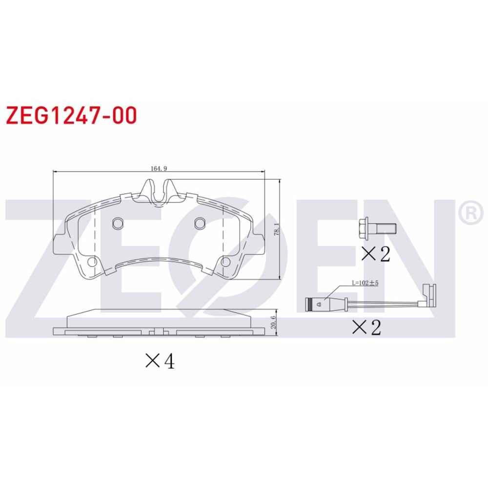 Disk Balata Mercedes Sprinter, Vw Crafter Arka - ZEGEN