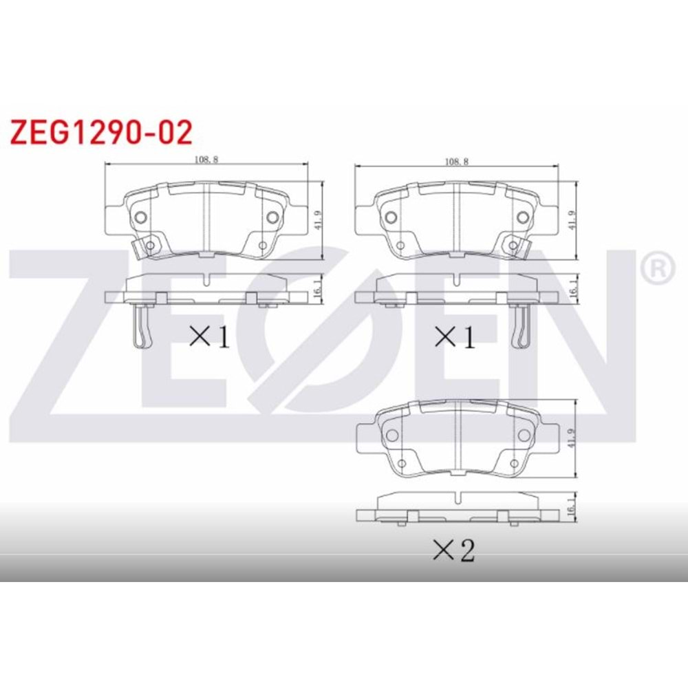 Disk Balata Honda CR-V III, CR-V IV Arka - ZEGEN