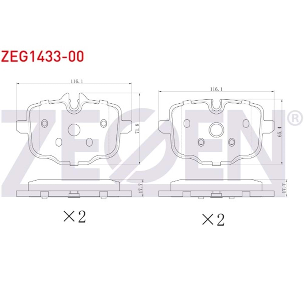 Disk Balata Bmw 6 COUpE, Bmw 5 Serisi F10 13>, X3 19>, X4 19> Arka -