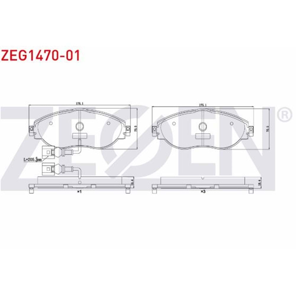 Disk Balata Vw Golf 7, Passat, Tiguan, Audi A3 Ön -