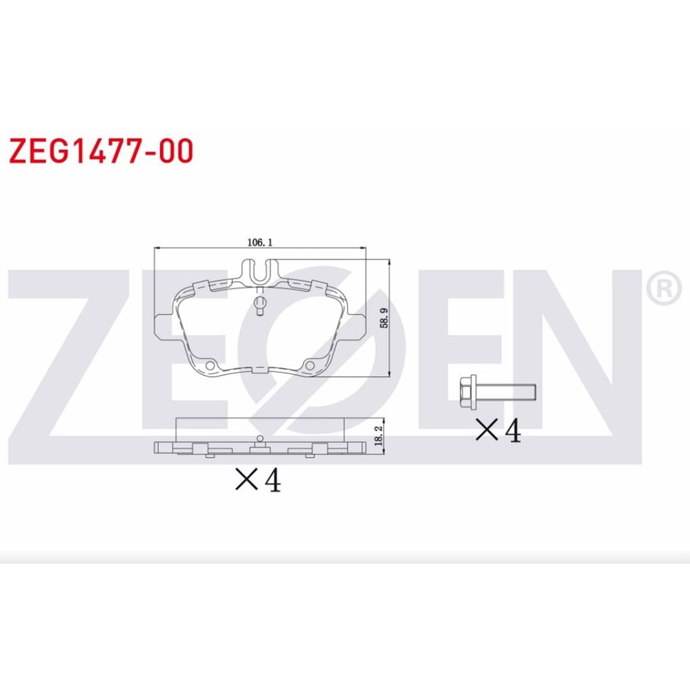 Disk Balata Mercedes A Serisi, B Serisi Arka - ZEGEN