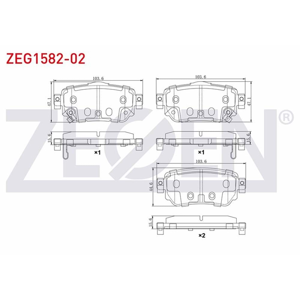 Disk Balata Renault Kadjar, Nissan X-Trail, Qashqai Arka - ZEGEN