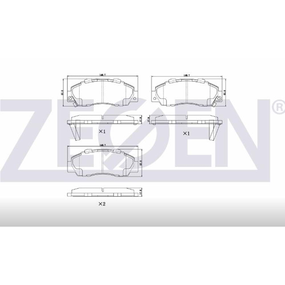 Disk Balata Honda HR-V, Accord IV, Civic VI, Rover 600 Ön - ZEGEN